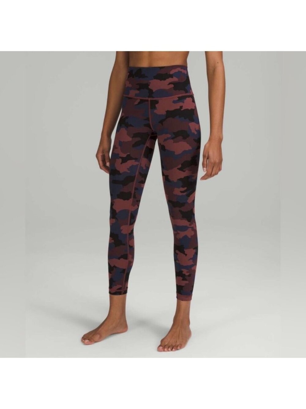 Lululemon Wunder Under High-Rise Tight 25" Camo smoky Red Leggings Size 6
